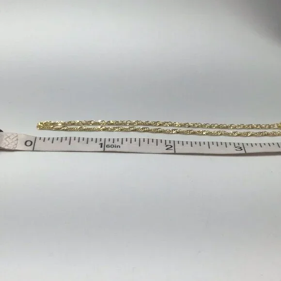 18K Yellow Gold Serpentine Chain 2mm 1.1 Grams 24” New